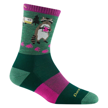 Women's Critter Club Micro Crew Lightweight Hiking Sock - Moss