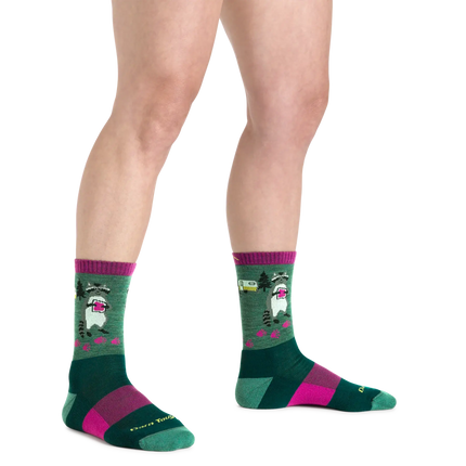 Women's Critter Club Micro Crew Lightweight Hiking Sock - Moss