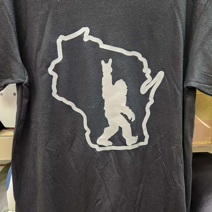 Wisconsin Sasquatch T-Shirt - Black & Gray