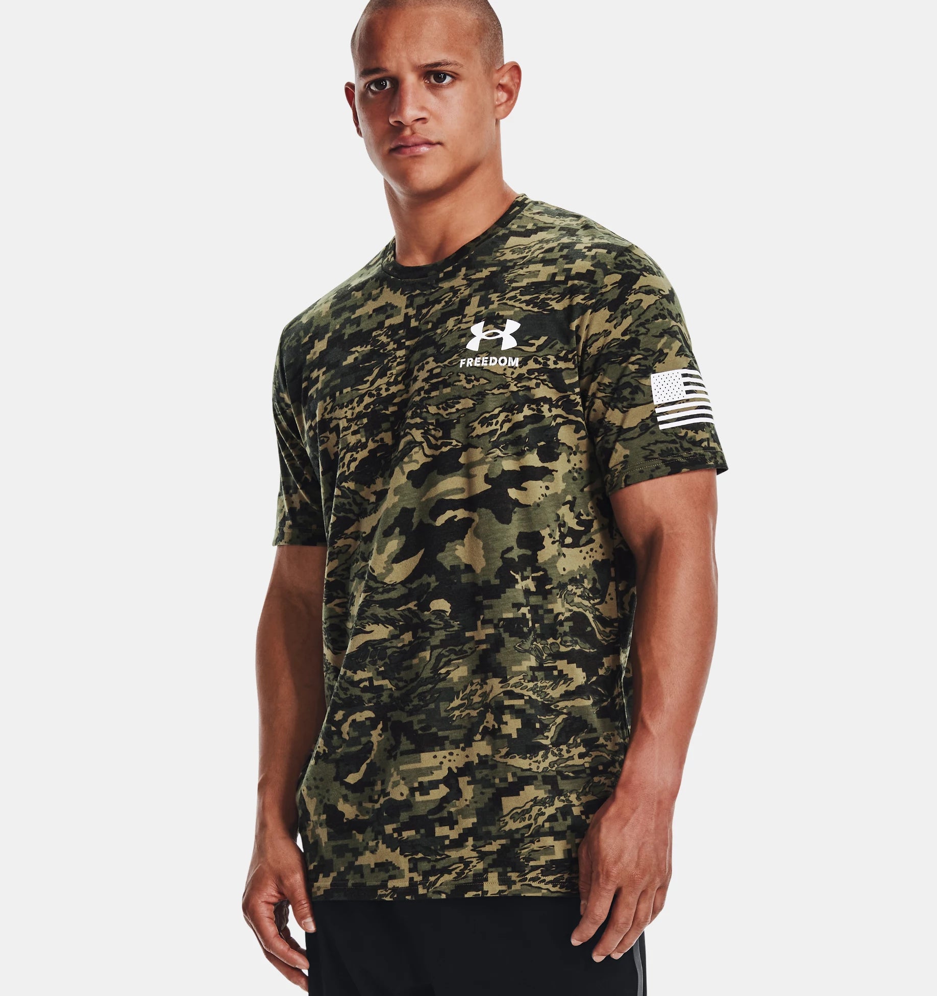 Under Armour Freedom Camo T-Shirt - Men's Desert Sand XL